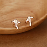 Sterling Silver Chanterelle Mushroom Stud Earrings