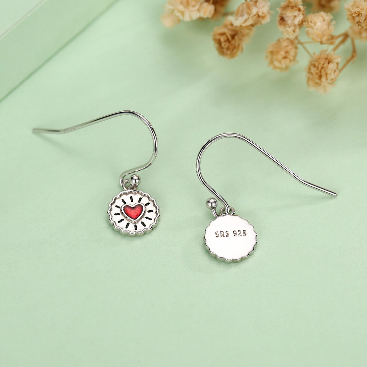 Sterling Silver Jam Biscuit Drop Earrings
