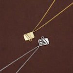 Sterling Silver Tiny Sardine Tin Necklace