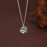 Sterling Silver Tiny Sardine Tin Necklace