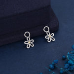 Sterling Silver Daisy Flower Earring Charms with Gold Centre