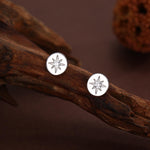 Starburst Disk Stud Earrings in Sterling Silver, Silver or Gold or Rose Gold, Star Earrings, Sunburst Earrings, Celestial Jewellery