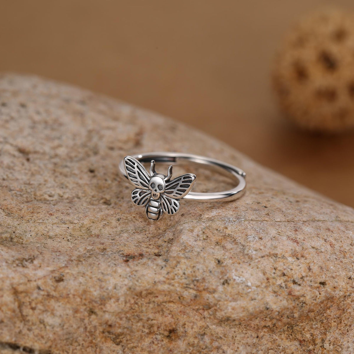 Death’s-Head Hawk Moth Motif Ring