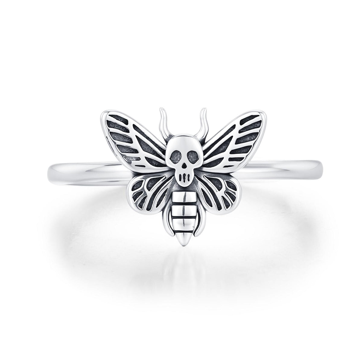 Sterling Silver Death’s-Head Hawk Moth Ring