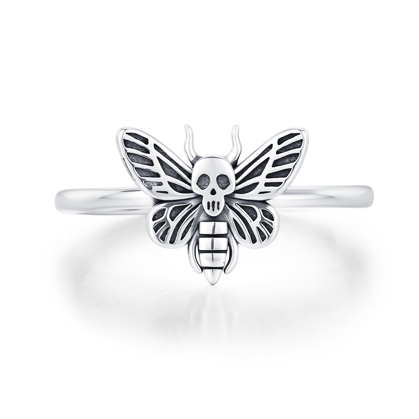 Sterling Silver Death’s-Head Hawk Moth Ring
