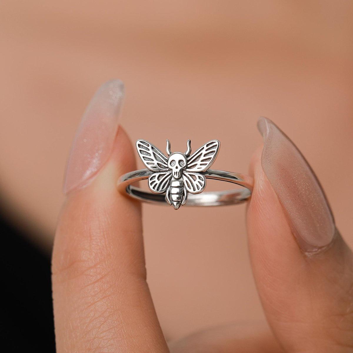 Death’s-Head Hawk Moth Motif Ring