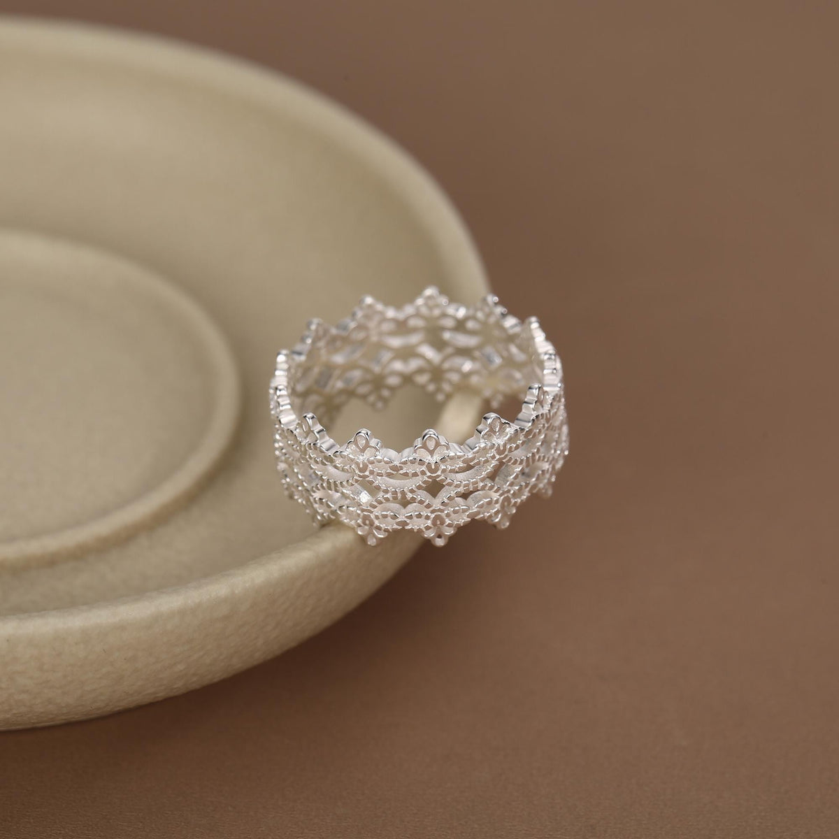Sterling Silver Lace Filigree Ring