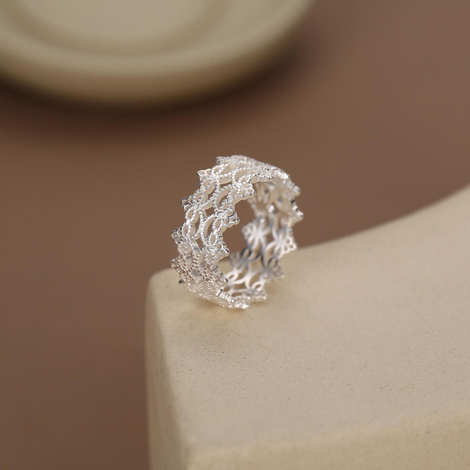 Sterling Silver Lace Filigree Ring