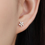 Tiny Little Forget-me-not Flower Stud Earrings in Sterling Silver, Cute Flower Stud, Tiny Flower Earrings, Floral Earrings