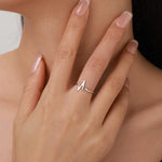 Sterling Silver Heartbeat ECG Dainty Ring