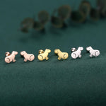 Sterling Silver Guinea Pig 18G Screw Back Stud Earrings