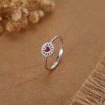 Sterling Silver Jam Biscuit Enamel Dainty Ring