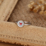 Sterling Silver Jam Biscuit Enamel Dainty Ring
