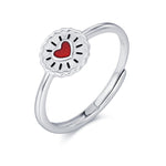 Sterling Silver Jam Biscuit Enamel Dainty Ring