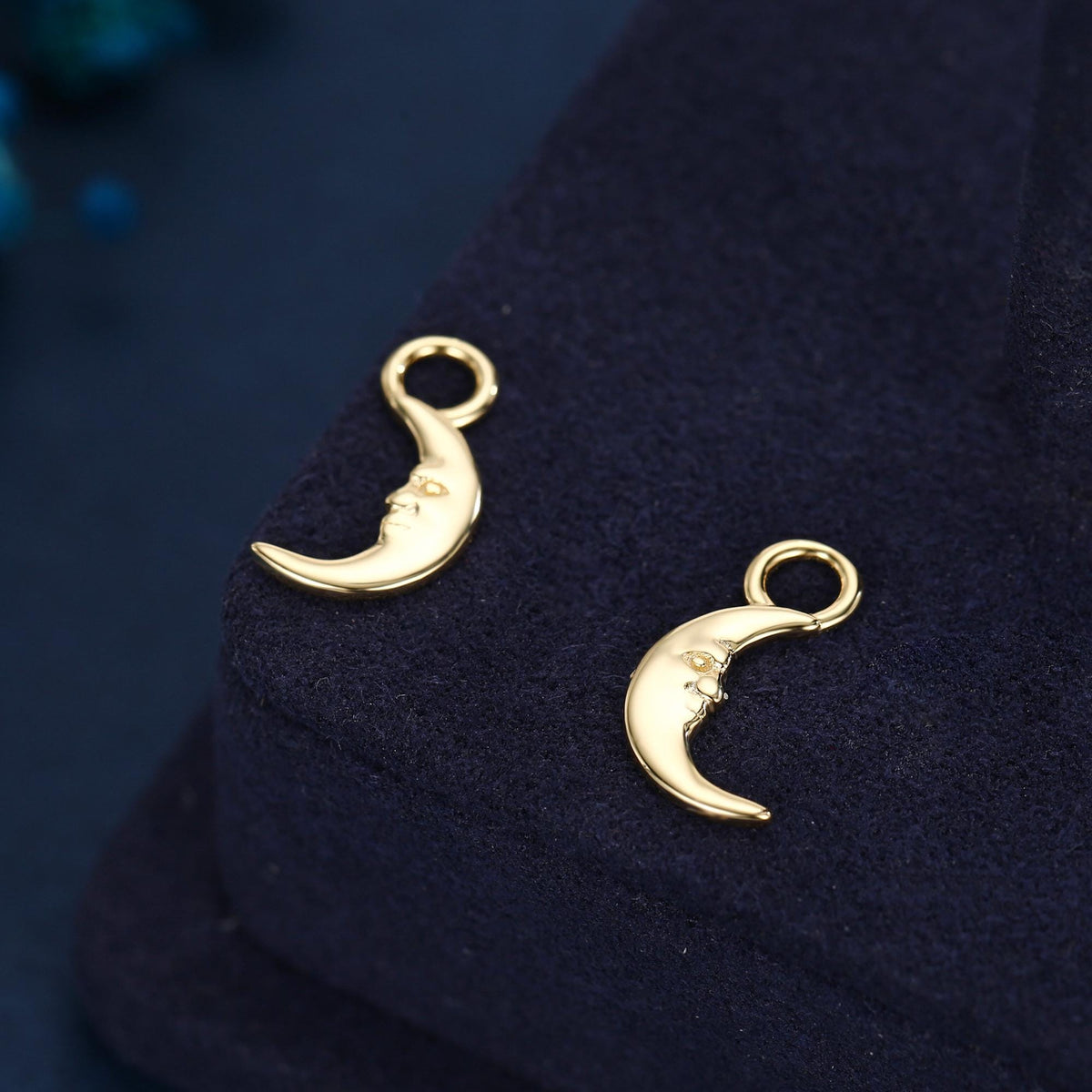 Moon Charms for Huggie Hoops in Sterling Silver