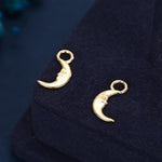 Moon Charms for Huggie Hoops in Sterling Silver