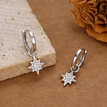Starburst Charms for Huggie Hoops in Sterling Silver