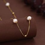 Genuine Pearl Choker Necklace in Sterling Silver
