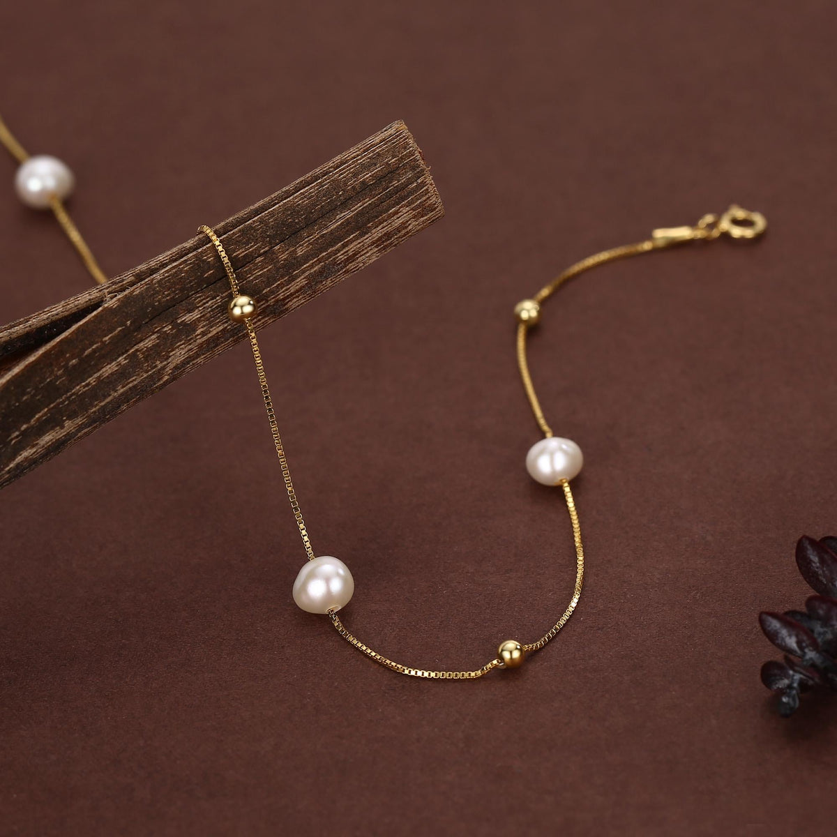 Genuine Pearl Choker Necklace in Sterling Silver