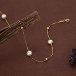Genuine Pearl Choker Necklace in Sterling Silver