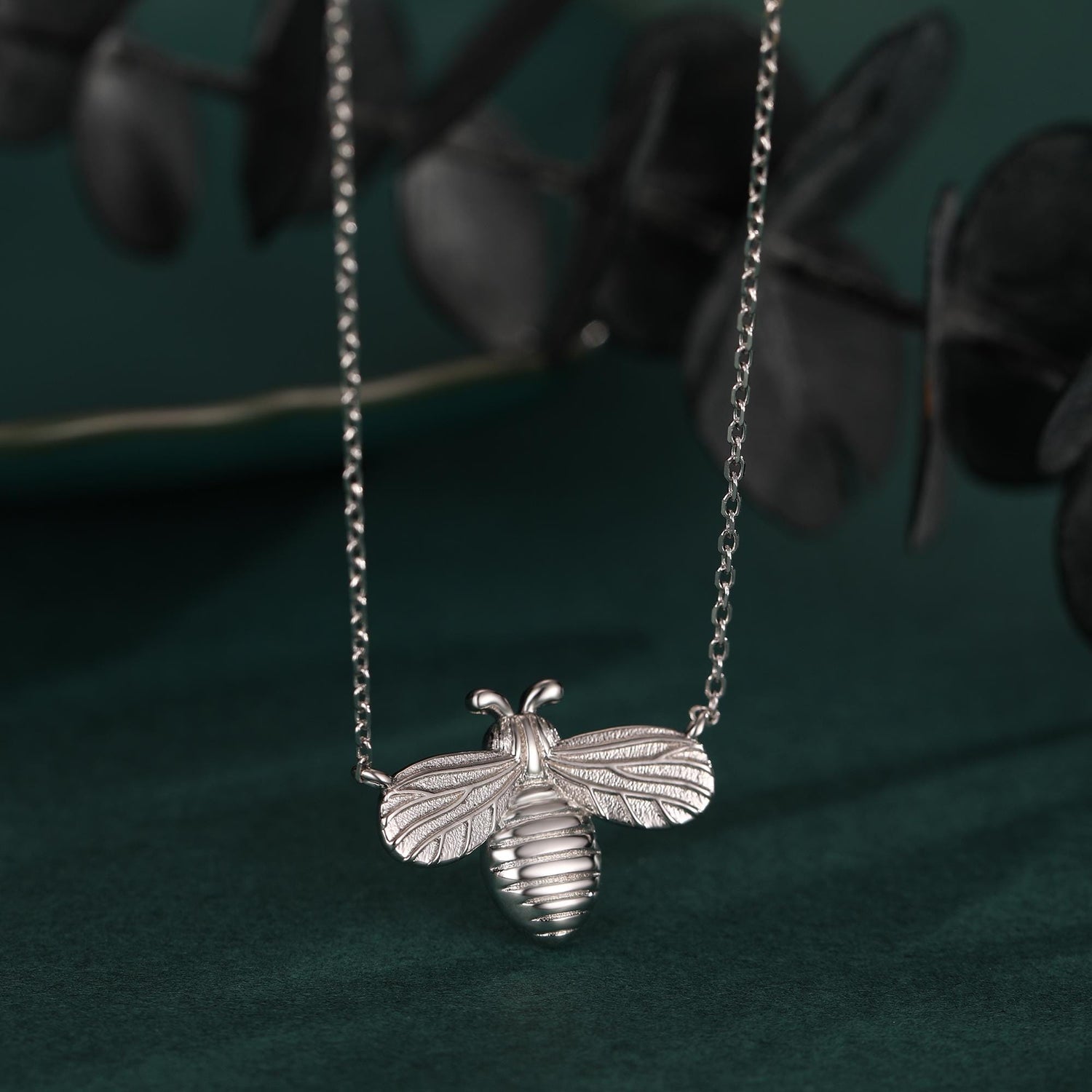 Beautiful Little Honey Bee Necklace in Sterling Silver 16'' - 18'' - Dainty and Delicate - Cute and Whimsical Jewellery