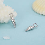 Sterling Silver Sea Shell Charms for Huggie Hoops