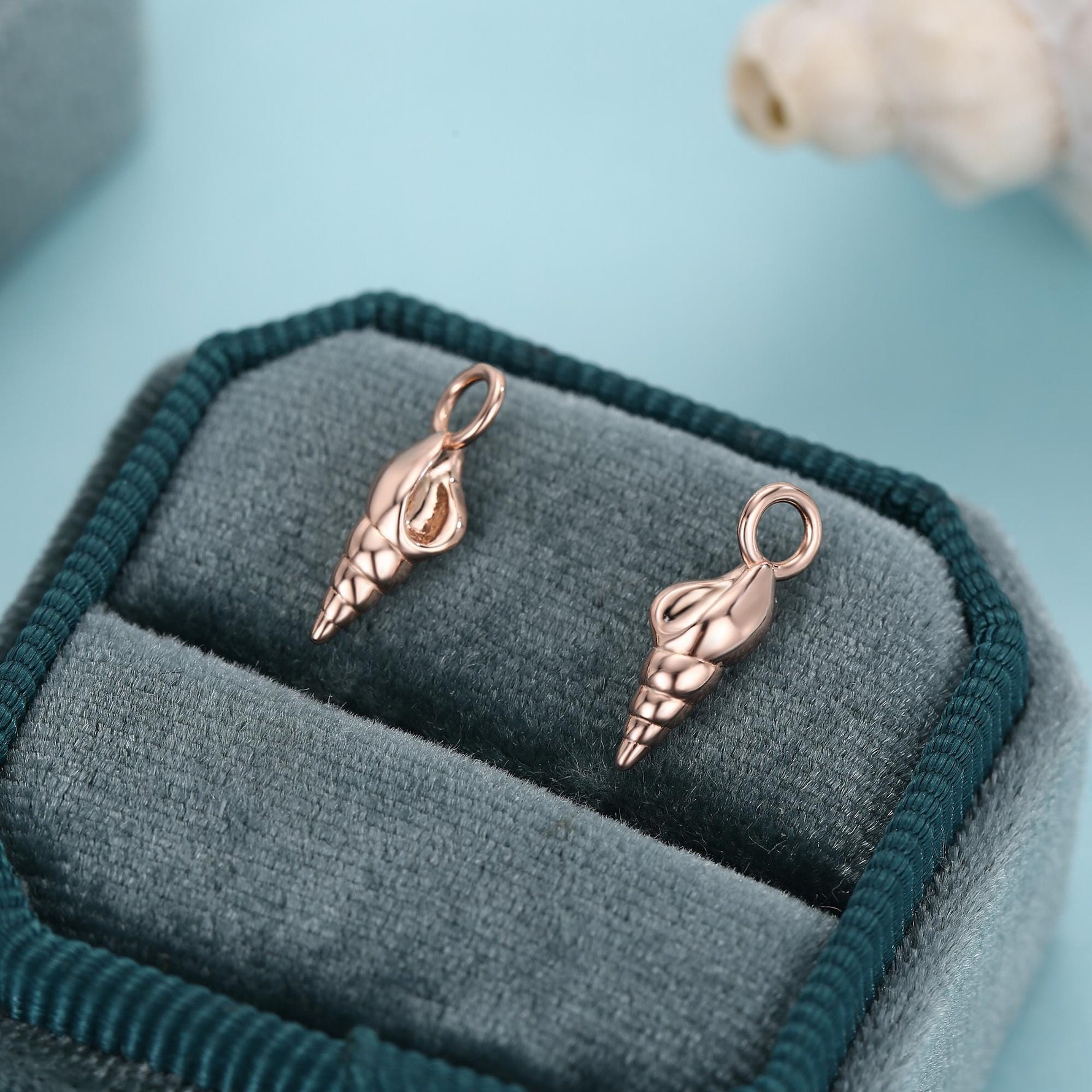Sterling Silver Sea Shell Charms for Huggie Hoops