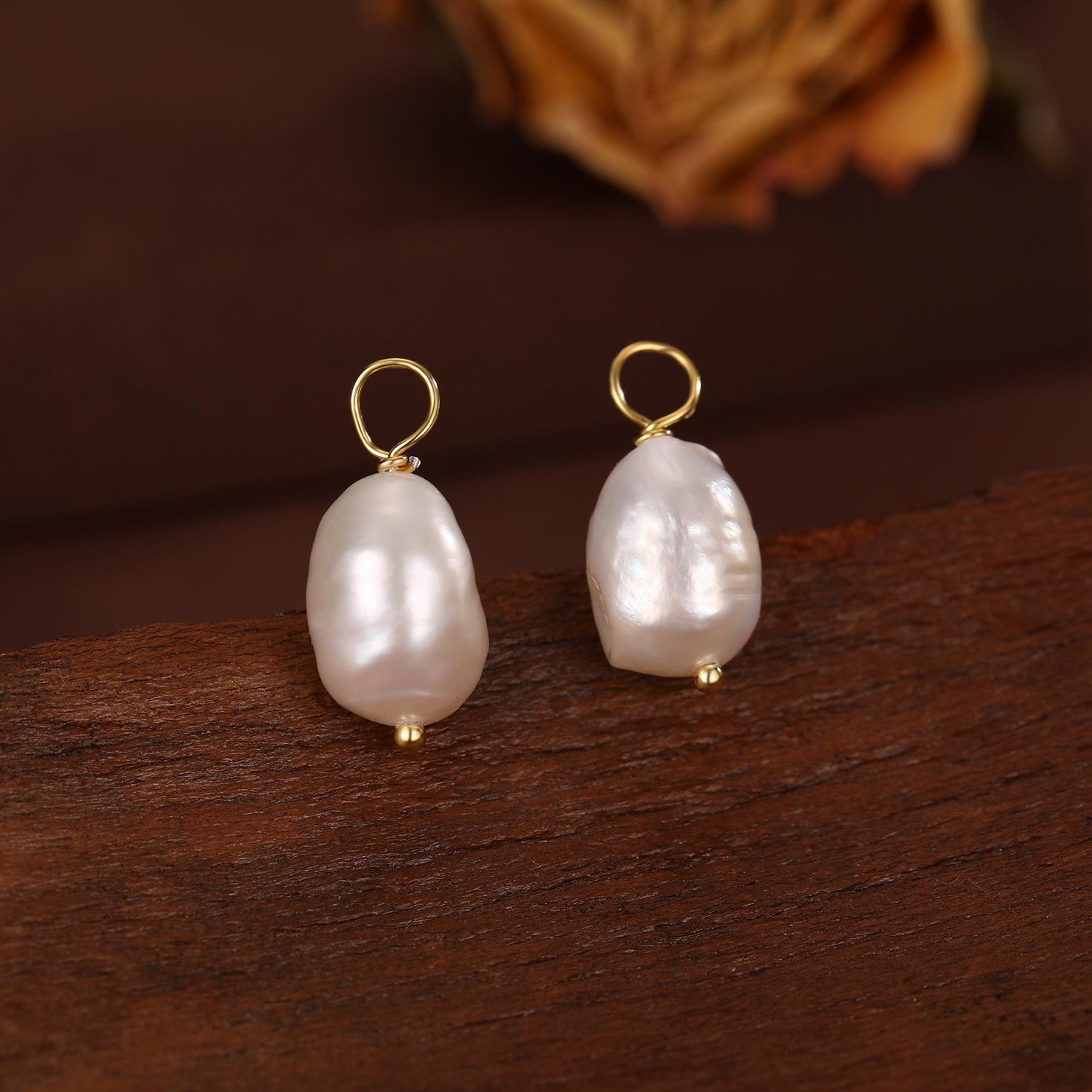 Genuine Irregular Shaped Baroque Pearl Charms for Huggie Hoops