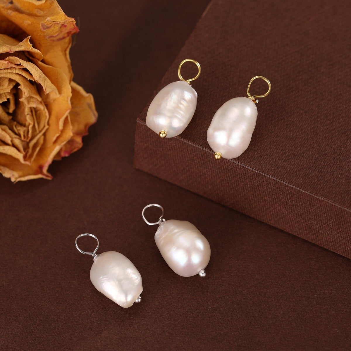 Genuine Irregular Shaped Baroque Pearl Charms for Huggie Hoops