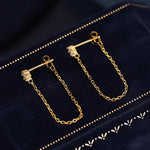 CZ Chain Ear Jacket in Sterling Silver,
