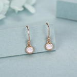 Tiny 4mm Aurora CZ Drop Earrings in Sterling Silver, Colour Changing Cubic Zirconia Hook Earrings, Silver, Gold or Rose Gold, AB Crystals