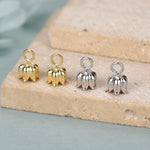 Sterling Silver Lily of the Valley Flower Charms for Hoop Earrings