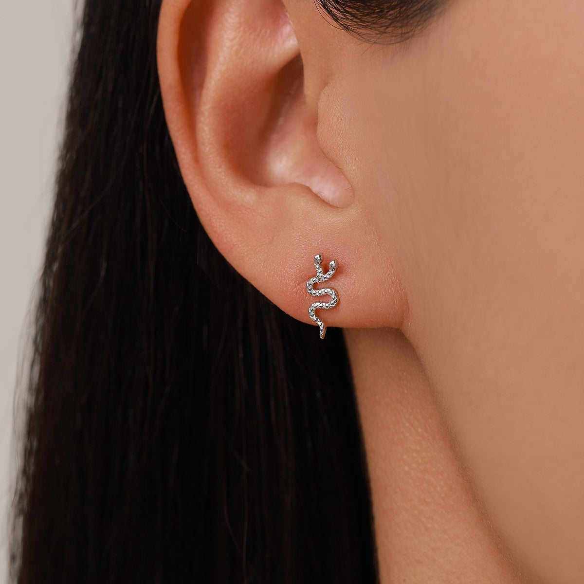 Double Headed Snake Stud Earrings