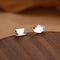 Sterling Silver Teapot and Teacup 18G Mismatched Screw Back Earrings with Balls
