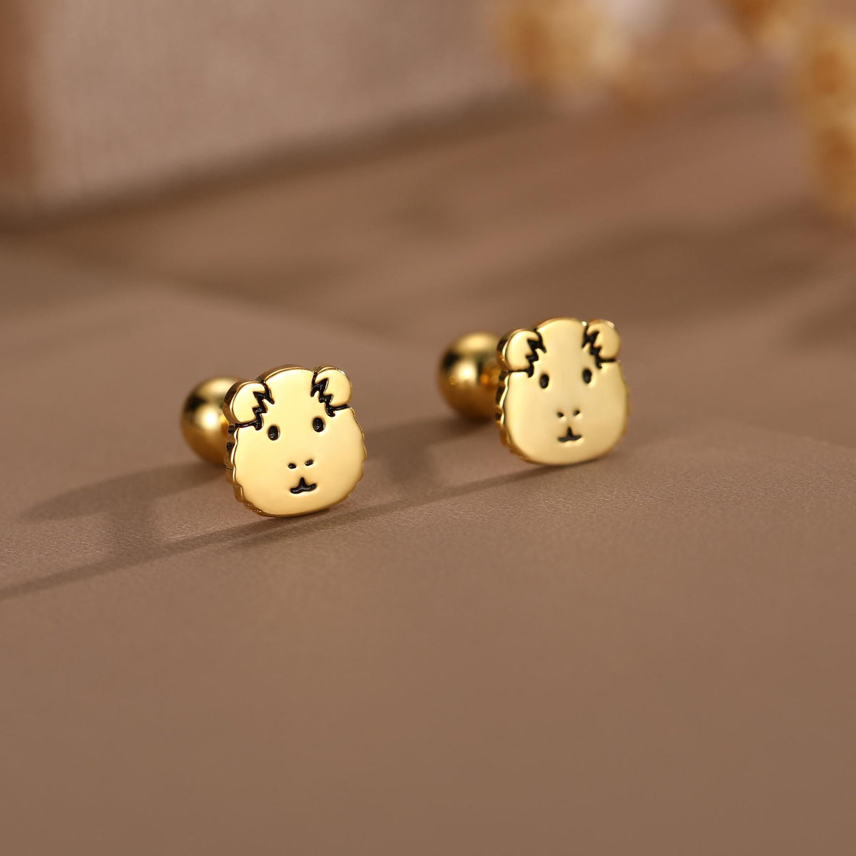 Sterling Silver Guinea Pig 18G Screw Back Stud Earrings