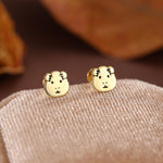 Sterling Silver Guinea Pig 16G Flat Back Labret Earrings, Animal
