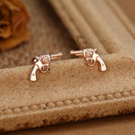 Sterling Silver Revolver Gun 18G Screw Back Stud Earrings