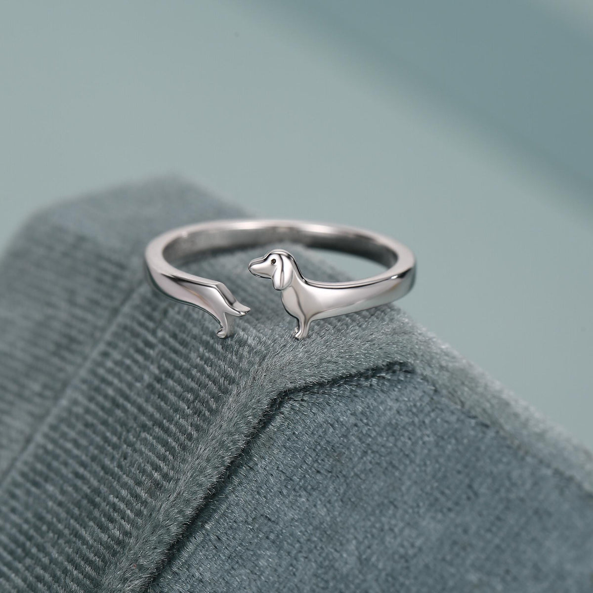 Dachshund Wrap Open Ring