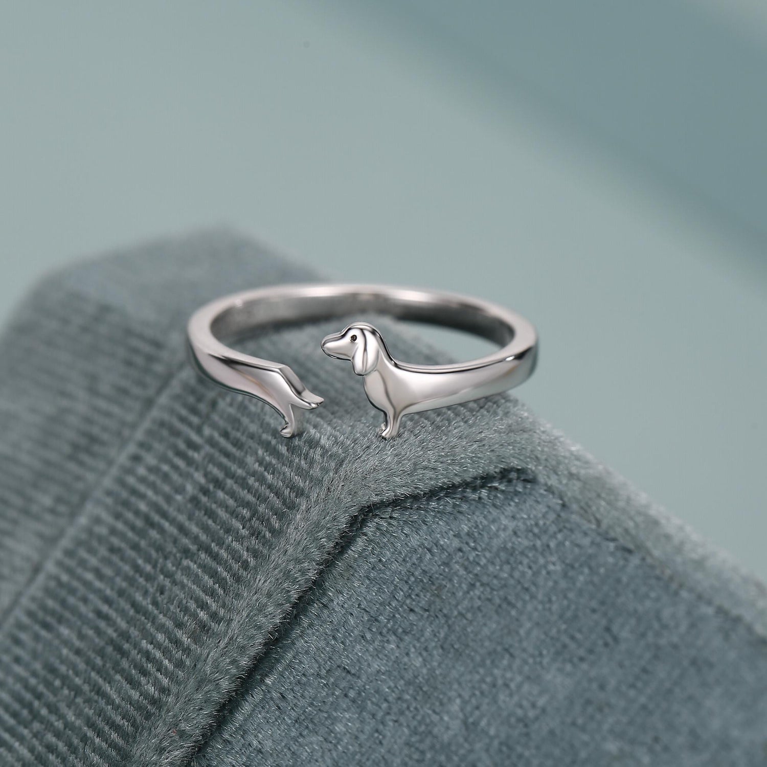 Sterling Silver Dachshund Wrap Ring
