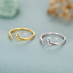 Sterling Silver Dachshund Wrap Ring