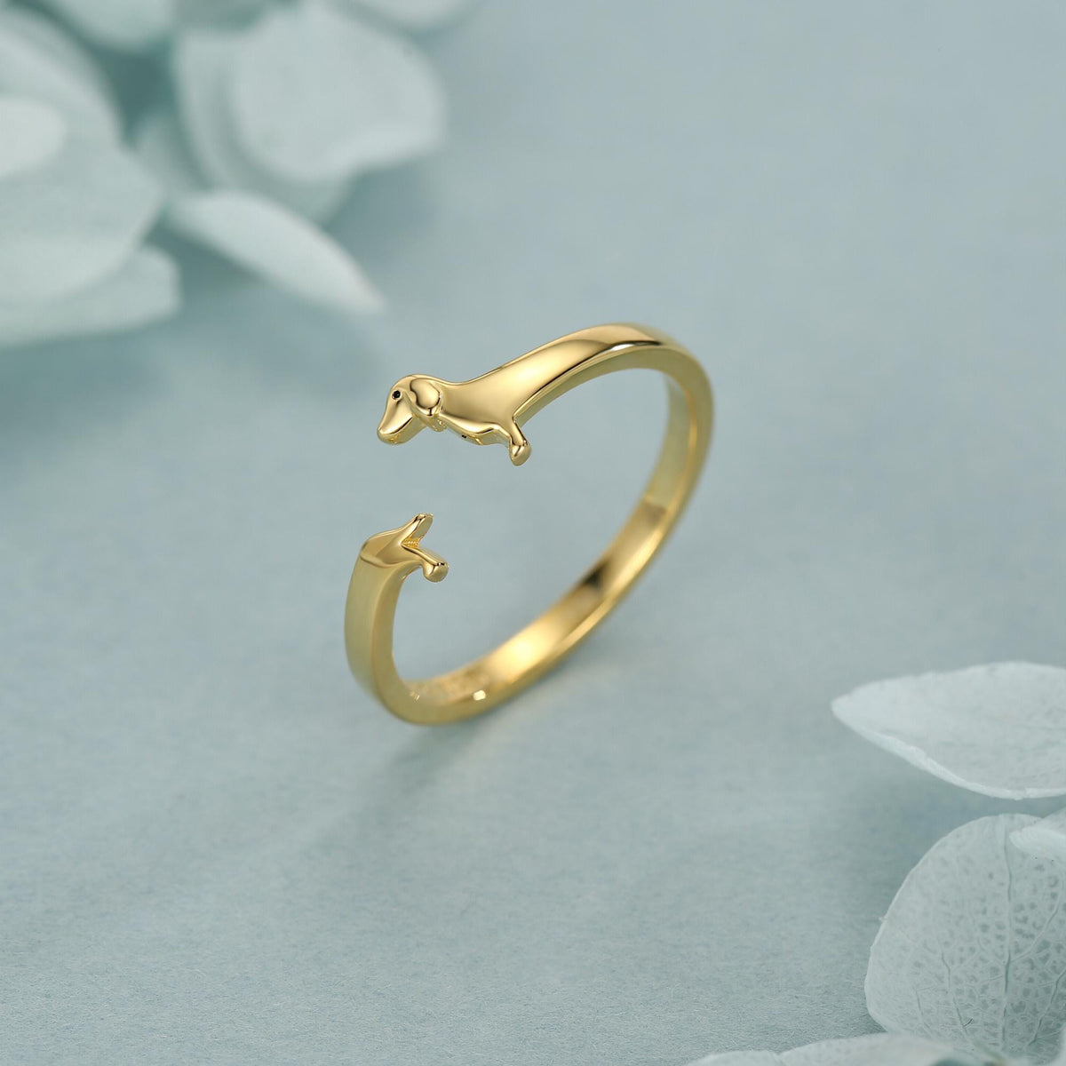 Sterling Silver Dachshund Wrap Ring