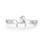 Dachshund Wrap Open Ring
