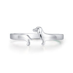 Sterling Silver Dachshund Wrap Ring