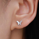 Small Butterfly Stud Earrings in Sterling Silver, Silver, Gold or Rose Gold, Butterfly Earrings, Animal Earrings, Small Butterfly Earrings