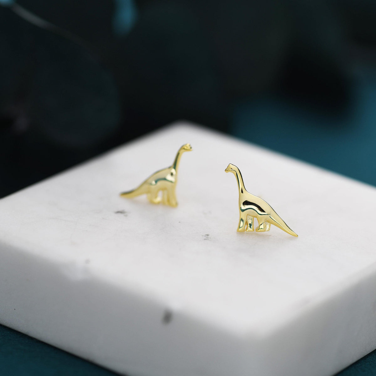 Dinosaur 16G Flat Back Stud Earrings