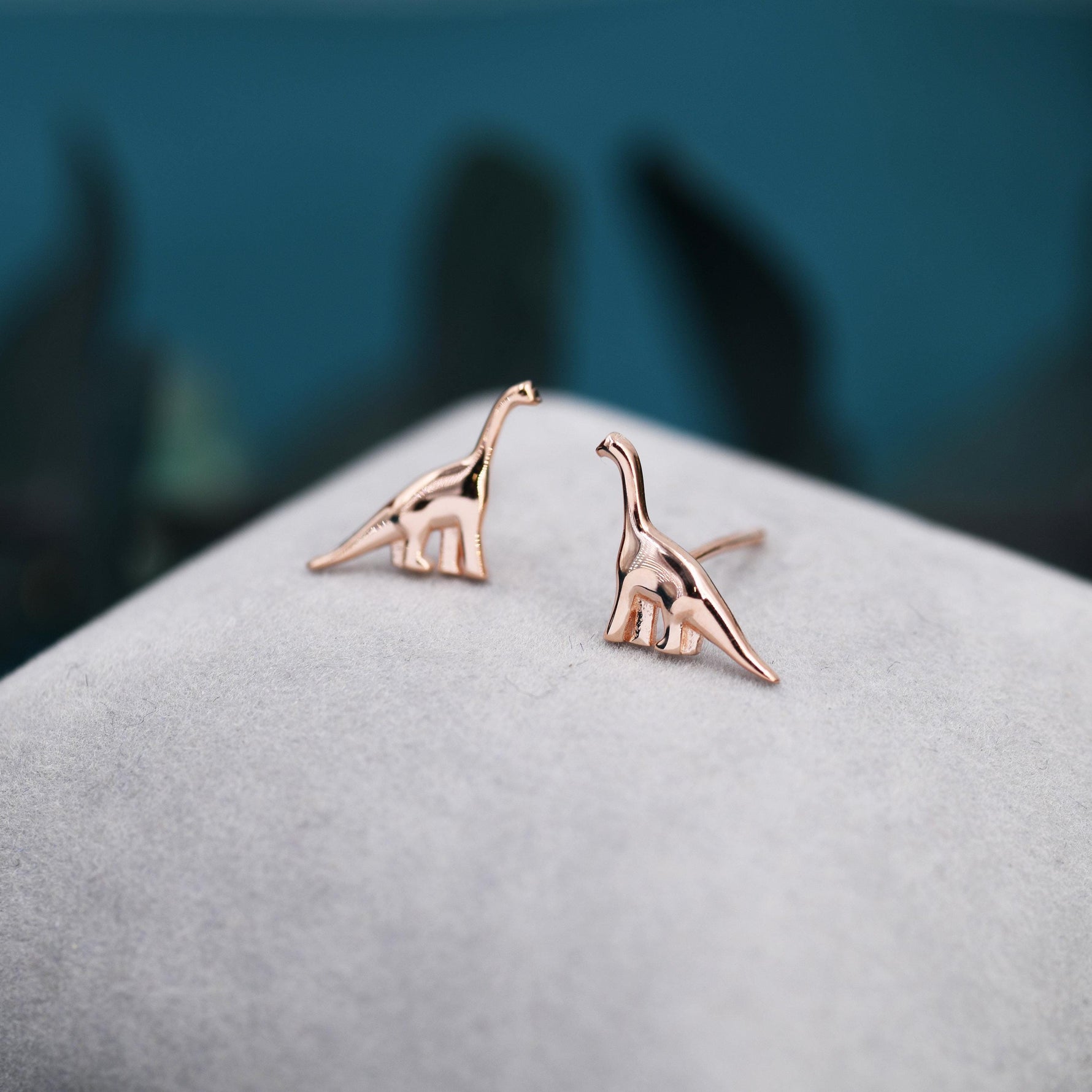 Dinosaur 18G Screw Back Earrings in Sterling Silver