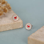 Sterling Silver Biscuit Stud Earrings – Food Design, Minimalist Fun and Quirky Jewellery