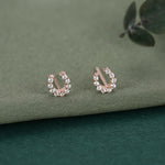 Extra Tiny Horseshoe Stud Earrings in Sterling Silver, Silver, Gold or Rose Gold, Horse Shoe Stud, Horse Shoe Earrings, Horseshoe Good Luck