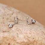 Sterling Silver Horseshoe 18G Screw Back Stud Earrings