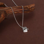 Sterling Silver Tiny Sardine Tin Necklace